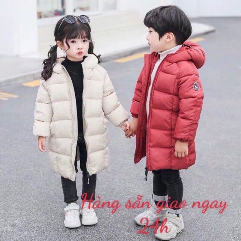 Áo phao dáng dài cho bésẵn hàng giao ngay 24h