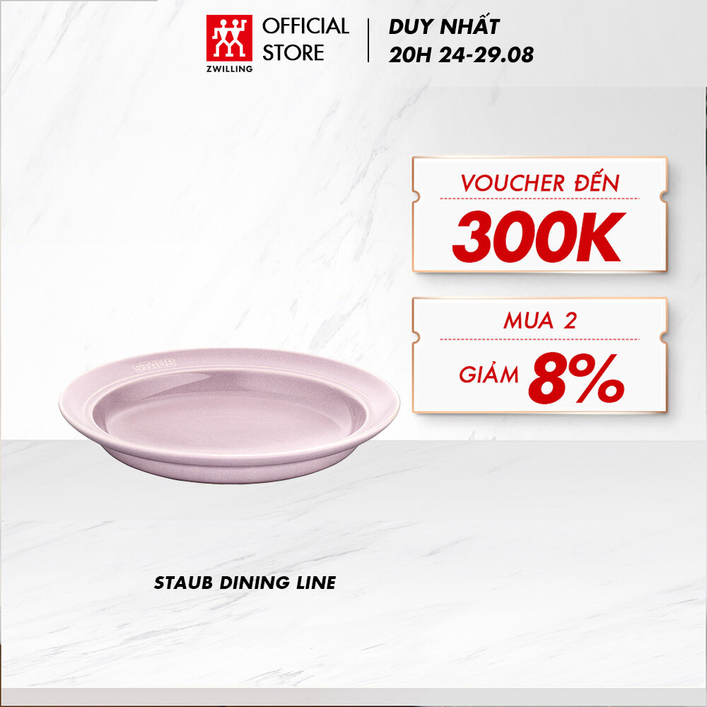 Đĩa gốm sứ sâu lòng cao cấp staub size 22cm/24cm