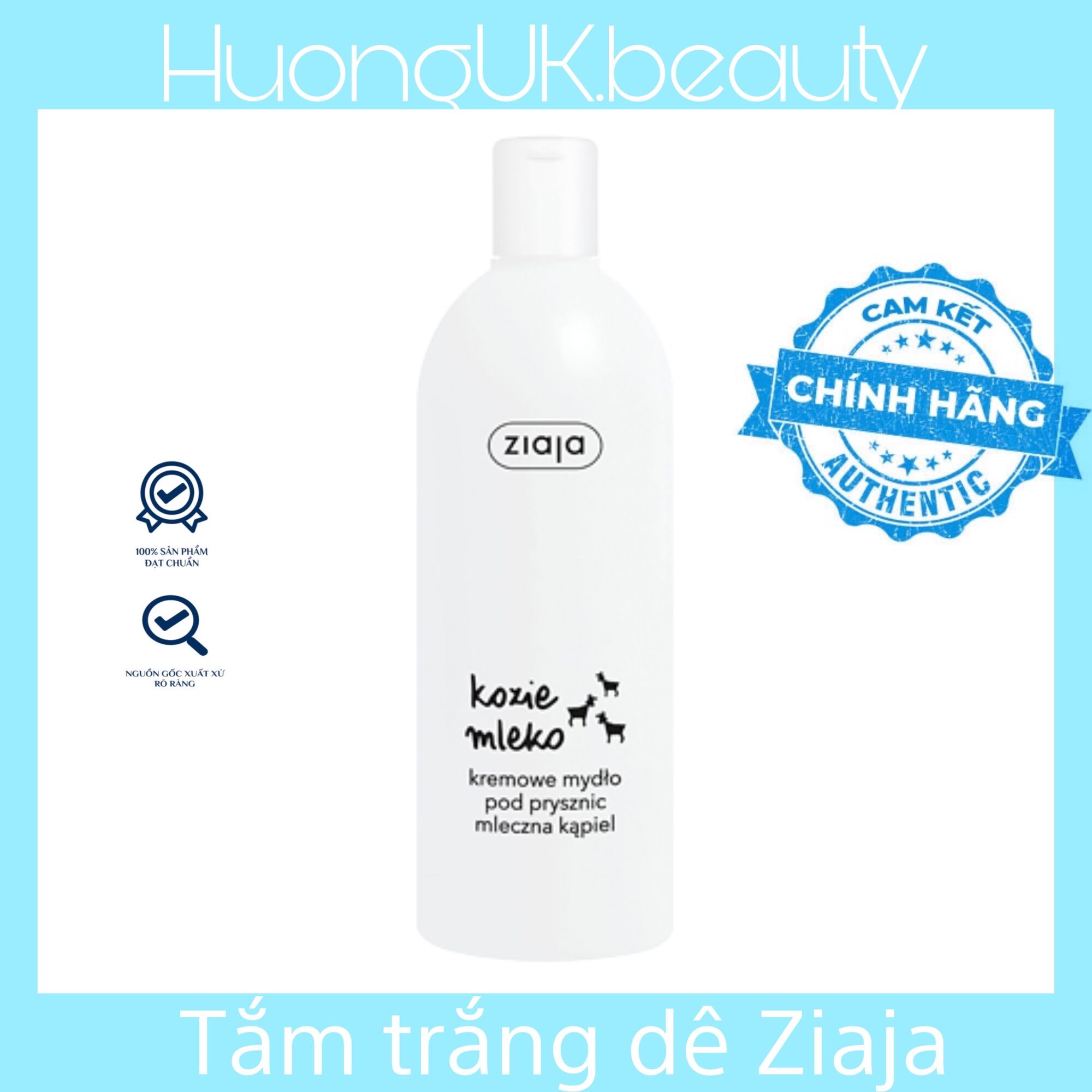 Sữa tắm dê trắng da 500ml Ziaja hàng Ba Lan
