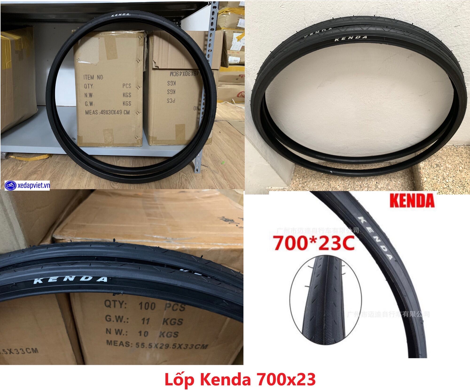 Săm & Lốp Kenda xe đạp thể thao 700-23/25