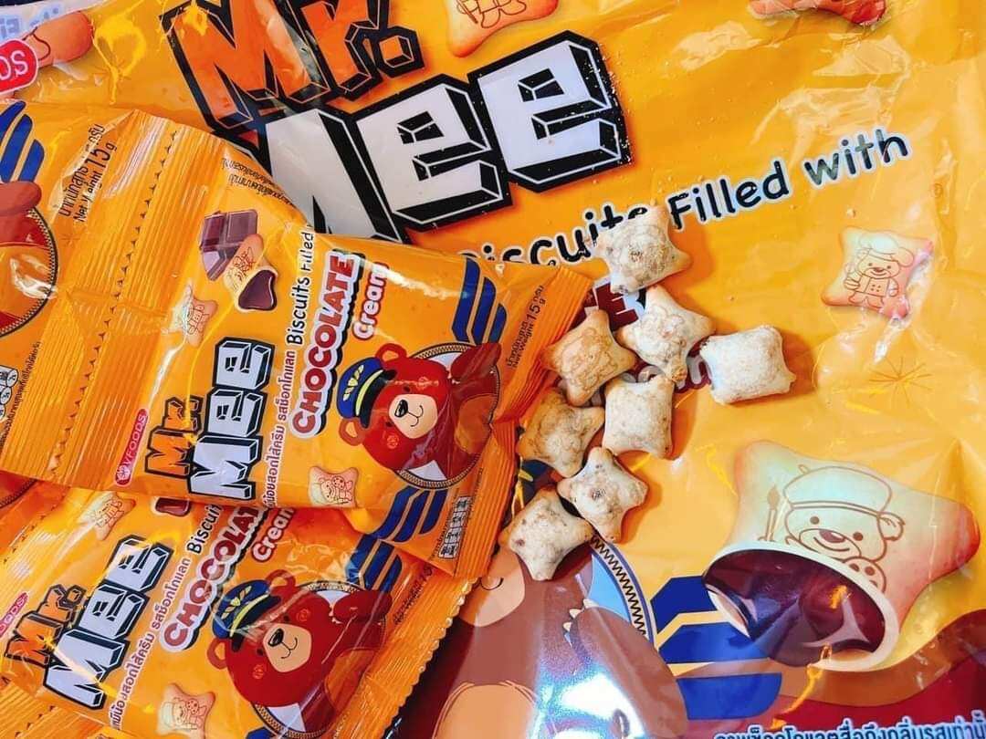 01 bịch bánh gấu mr mee chocolate cream thái lan
