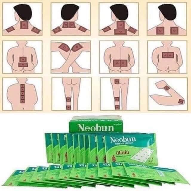 1 GÓI 10 MIẾNG DÁN GIẢM ĐAU NEOBUN THÁI LAN