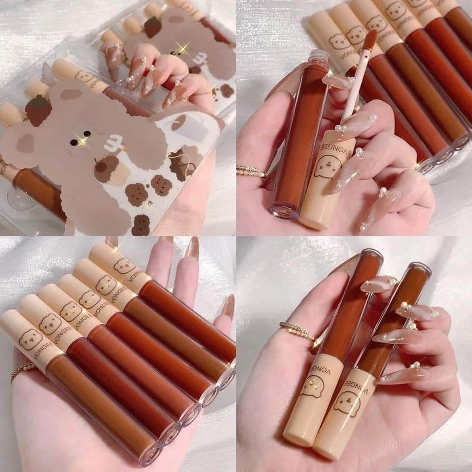 Set son vongee 4 cây- set son đỏ vongee cải tiến - set son 4 cây kem lì