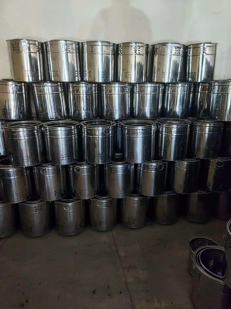 Thùng đốt giấy cúng inox có nắp/Thùng hóa vàng mã nhiều size