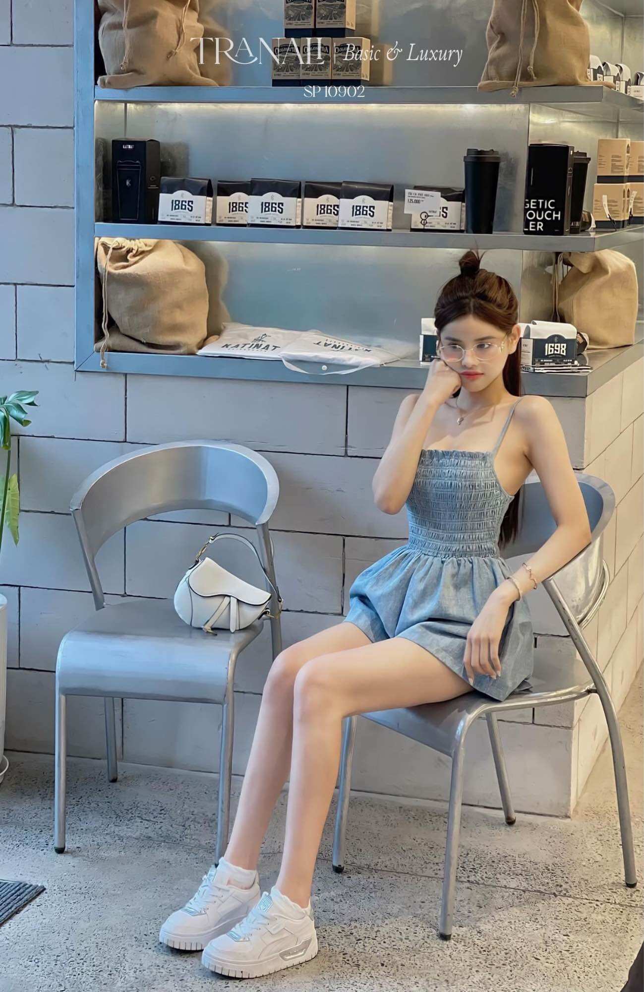Jum jeans mềm chun ngực kh
