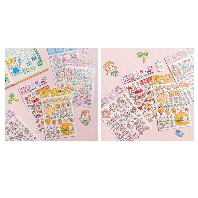Set 4 Tấm Sticker Trang Trí Sổ