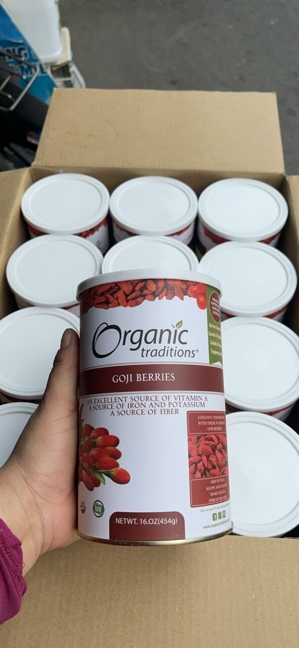 Kỷ tử organic traditions mỹ kỷ tử đỏ kỷ tử đen organic traditions nhập khẩu mỹ 454gr date 11/24