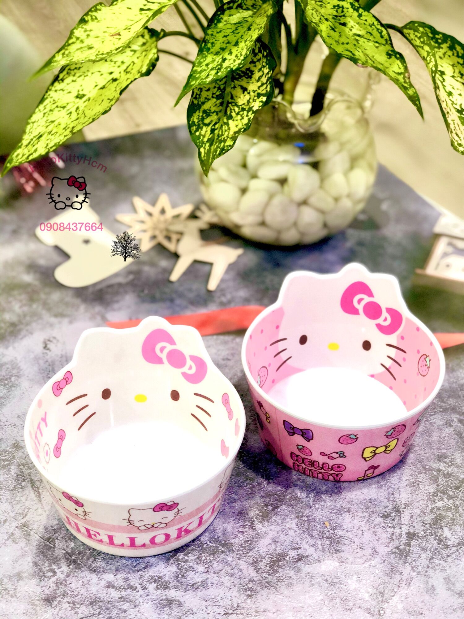 Chén 3D Melamin HelloKitty