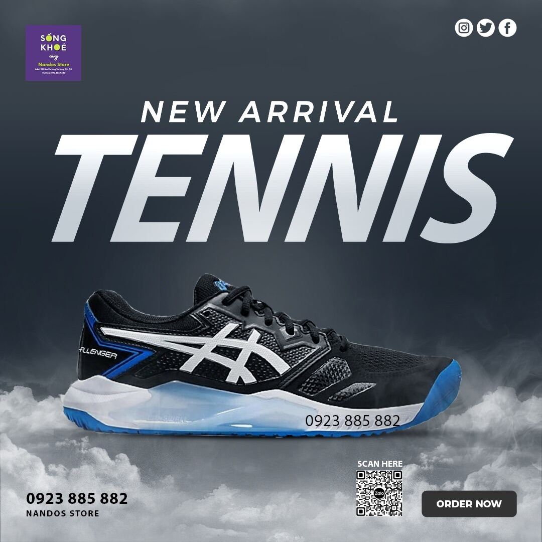 Giày tennis 2023 GEL CHALLEGER 13 BLACK