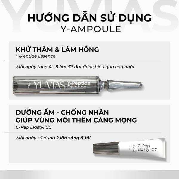 Tinh chất khử thâm YUVIAS căng bóng mịn màng, tinh chất làm hồng sáng da cấp ẩm môi tặng son dưỡng ẩm môi 10ml