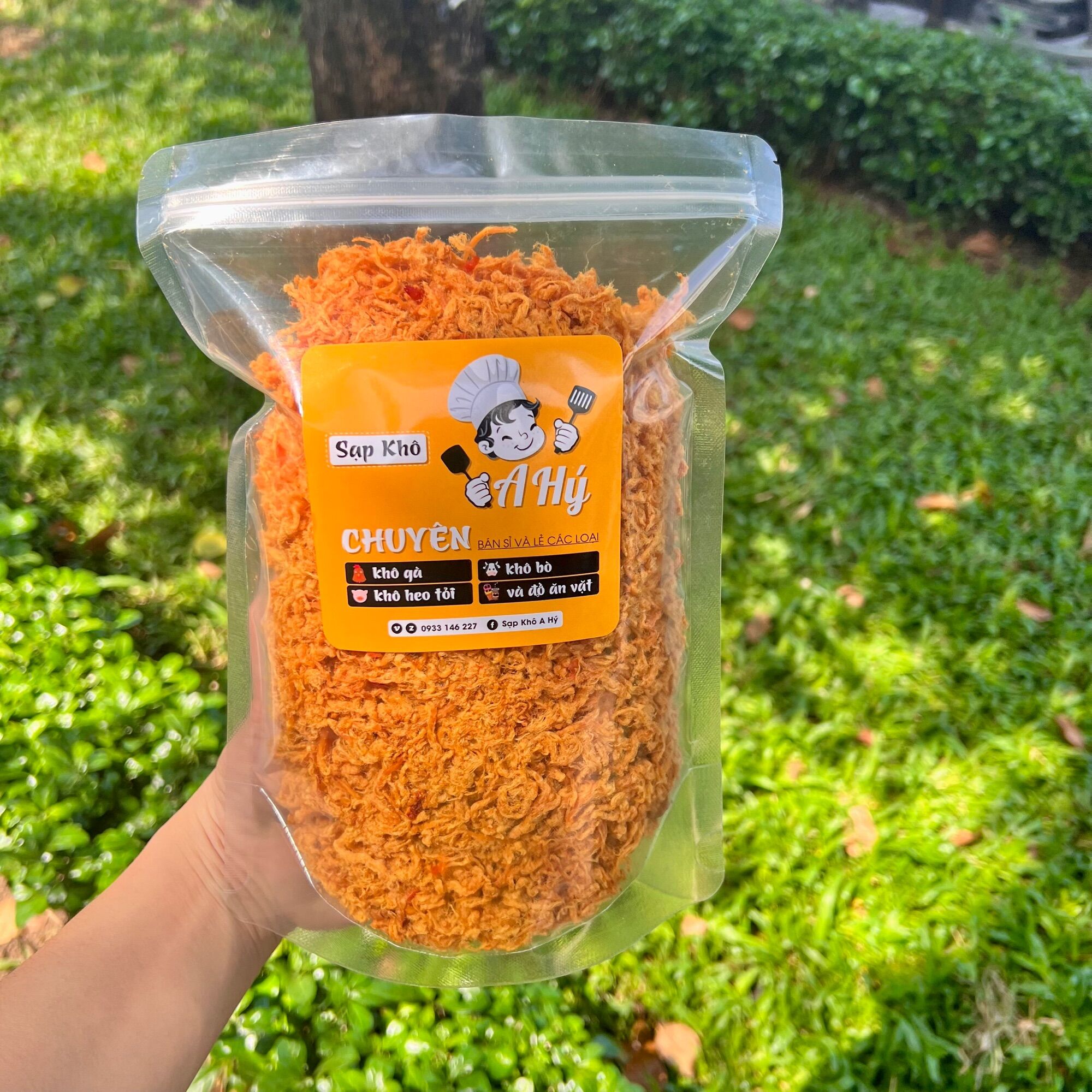 Chà bông gà xù cay/không cay bịch 0.5kg
