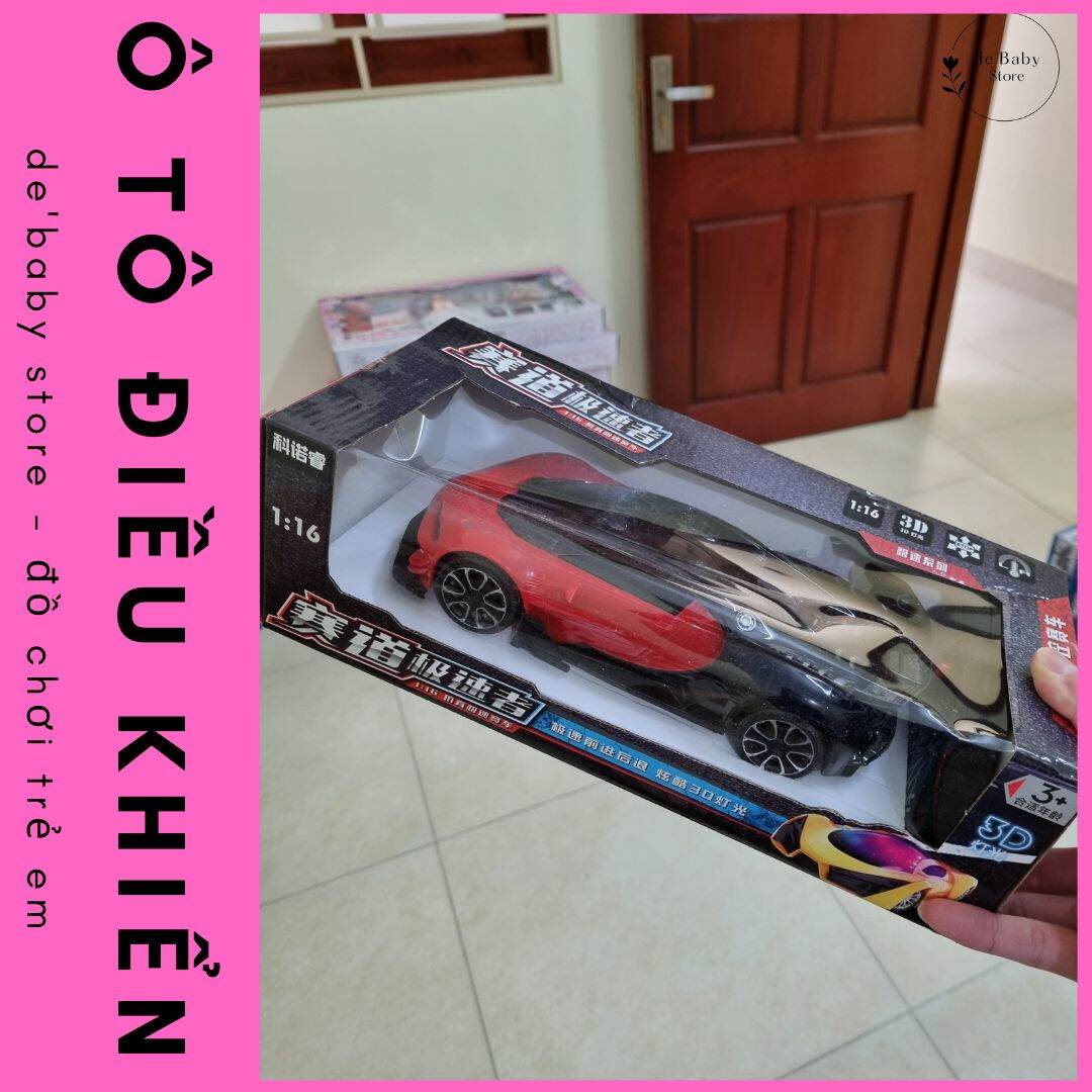 Ô tô điều khiển từ xa có đèn full l.e.d 3d - đồ chơi trẻ em yêu thích ✔️