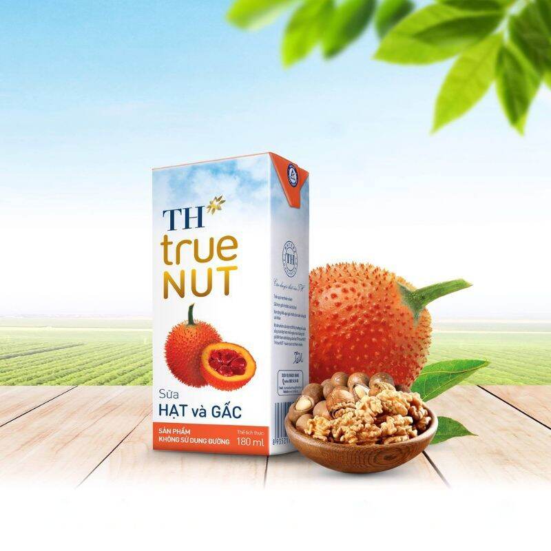 Sữa hạt TH true milk 180ml x 4hộp ( Óc chó / Macca / Hạnh Nhân / Gấc  / Hạt Nghệ/ Gạo Lứt Đỏ )