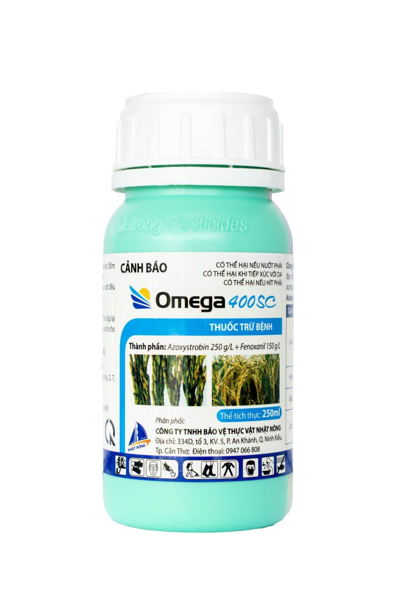 Omega 400sc -250ml. thuốc trừ bệnh lem lép hạt, sương mai, rẻ nhám,