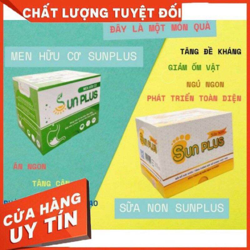 Combo Men Sống Hữu Cơ và Sữa non Sunplus Cho bé