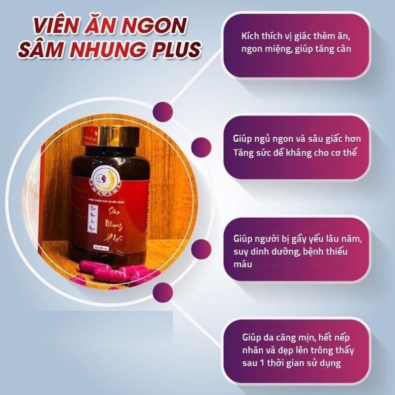 [HCM][Chính hãng] Tăng cân Sâm Nhung Plus ăn khỏe ngủ ngon