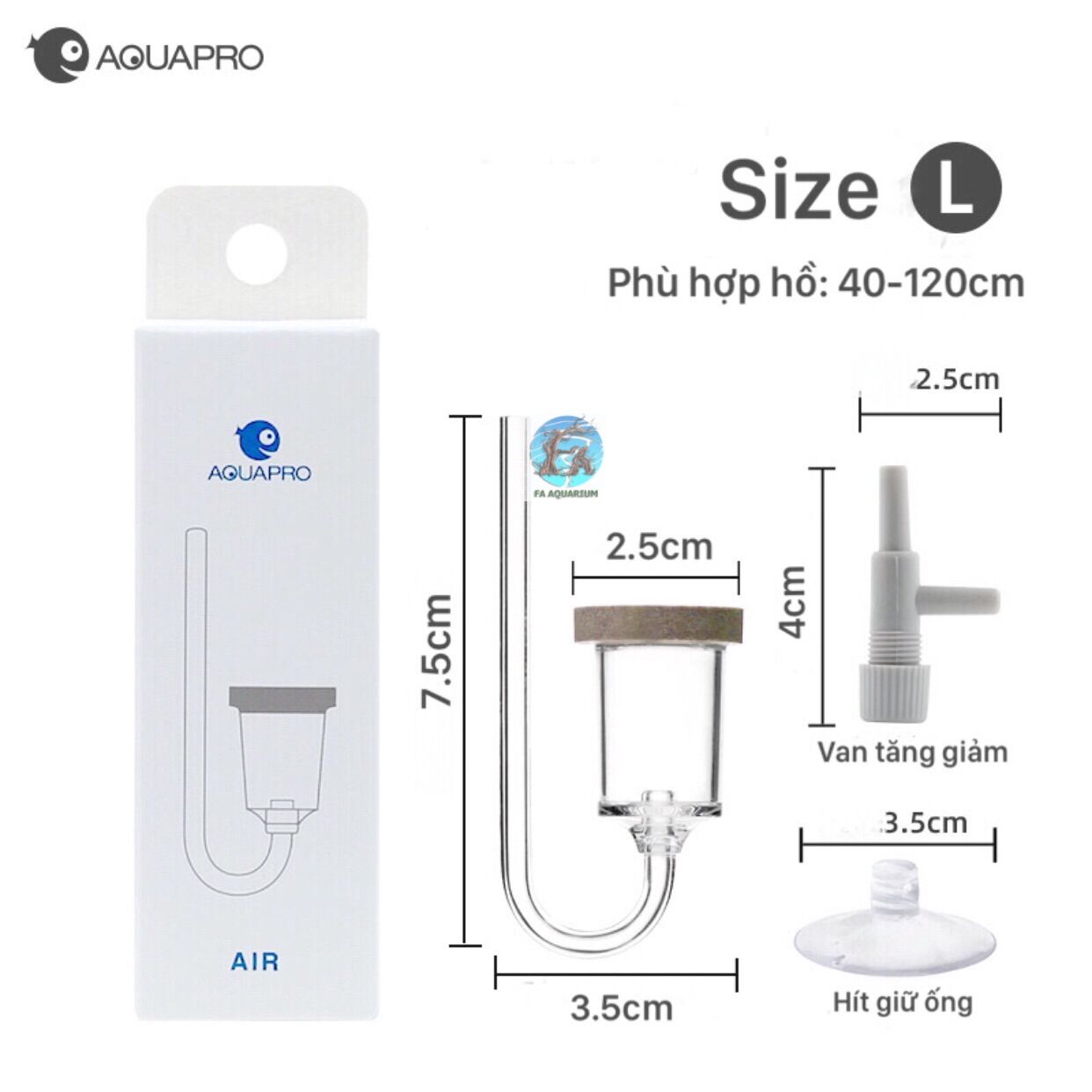 Cốc sủi oxy siêu mịn AQUAPRO