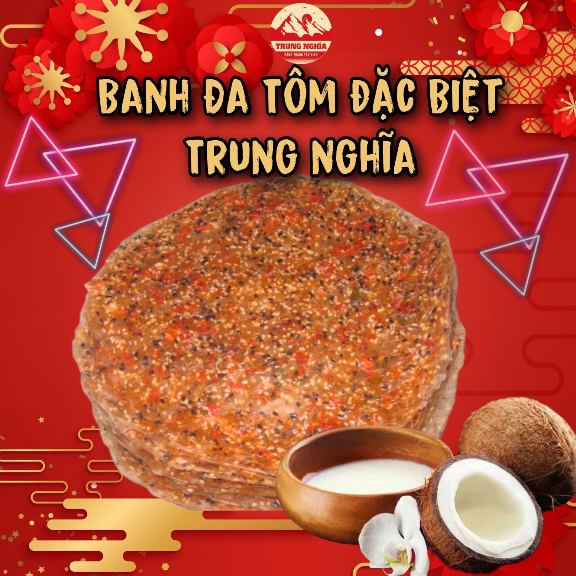 Combo 50 cái bánh đa tôm đặc biệt siêu ngon trung nghĩa