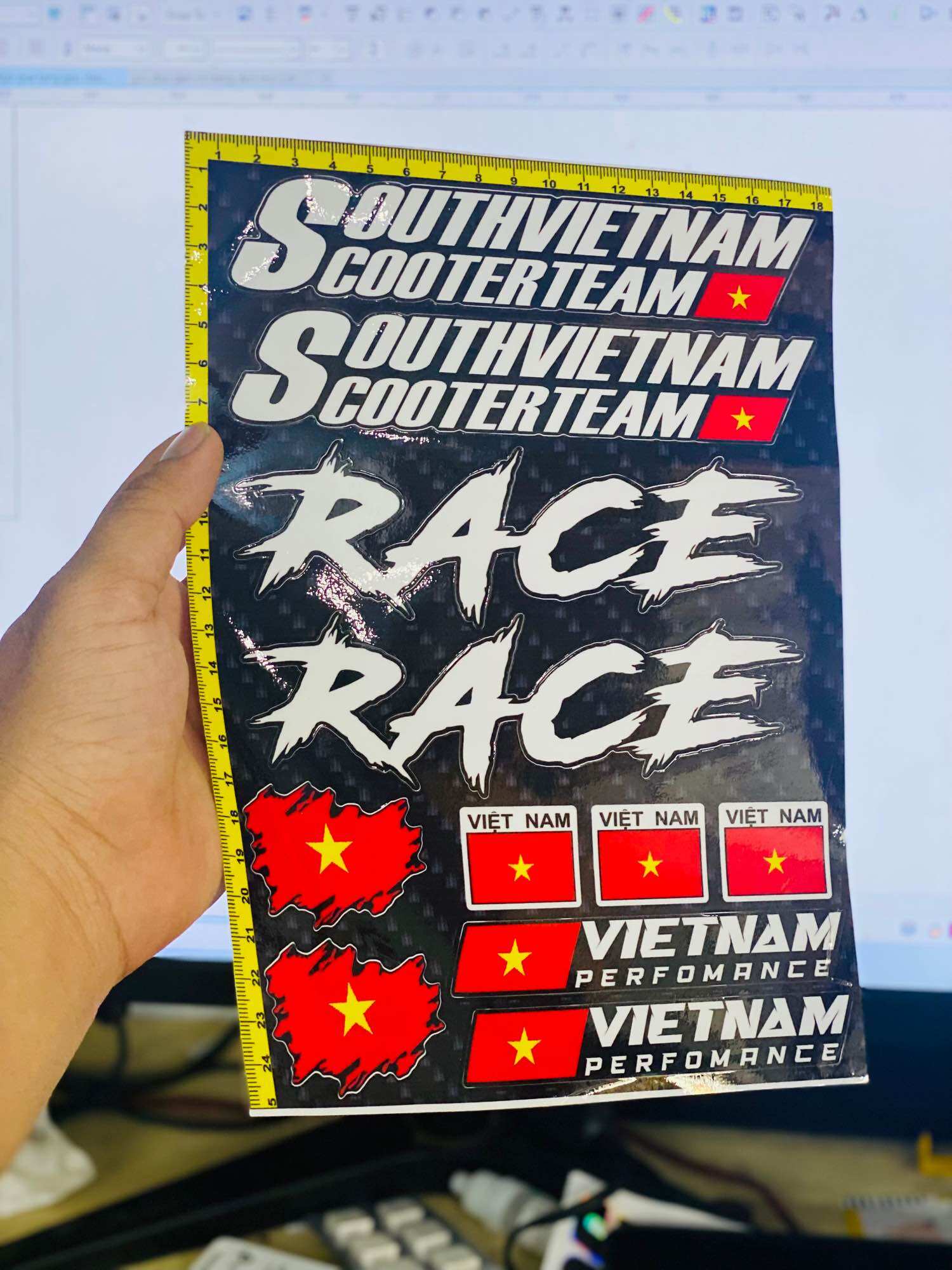 Set tem south viet nam và lá cờ