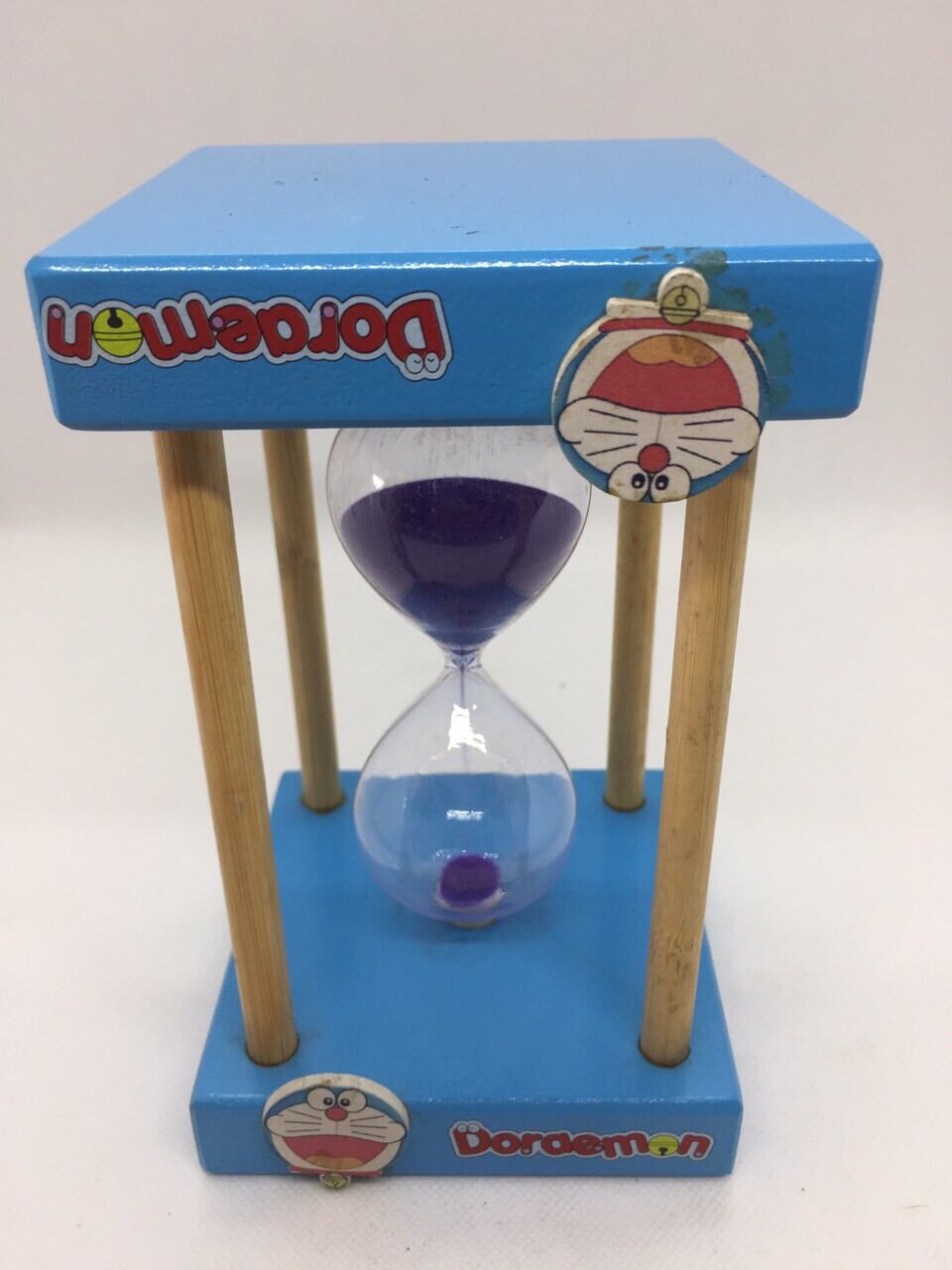 Đồng hồ cát gỗ hình đoraemon , xương rồng