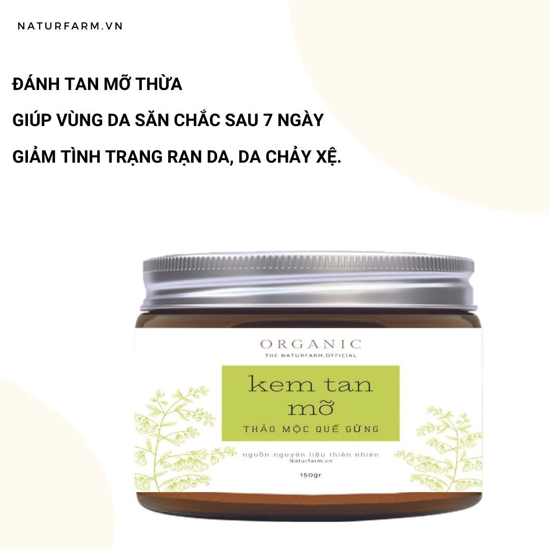 [HCM]Kem tan mỡ thảo mộc quế gừng 150gr