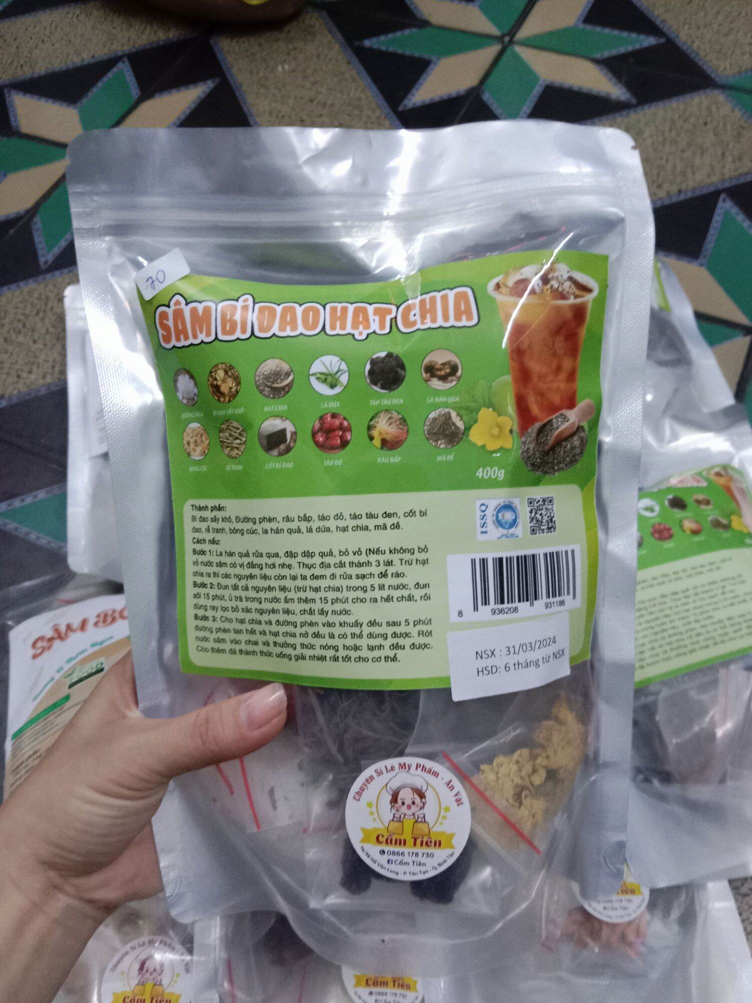 Sét sâm bí đao hạt chia 12vị 400gr