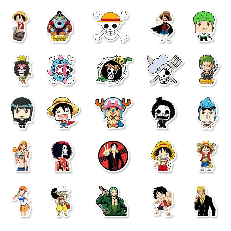 Set 50 sticker Luffy - One Piece chống nước
