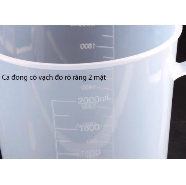 Ca nhựa đong chia vạch 2l(2000ml)
