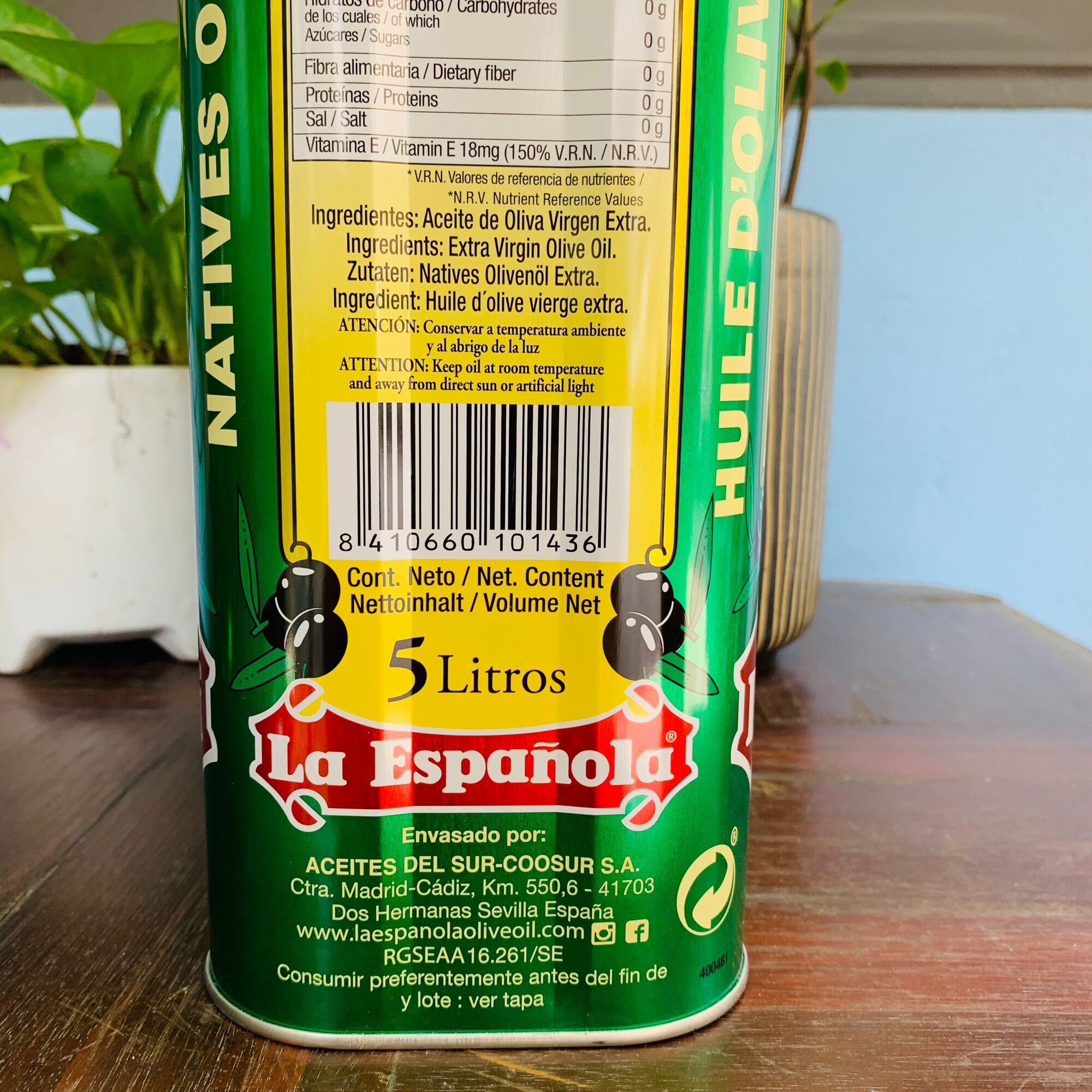 DẦU OLIU EXTRA VIRGIN CAN 5L (NHẬP KHẨU TÂY BAN NHA)
