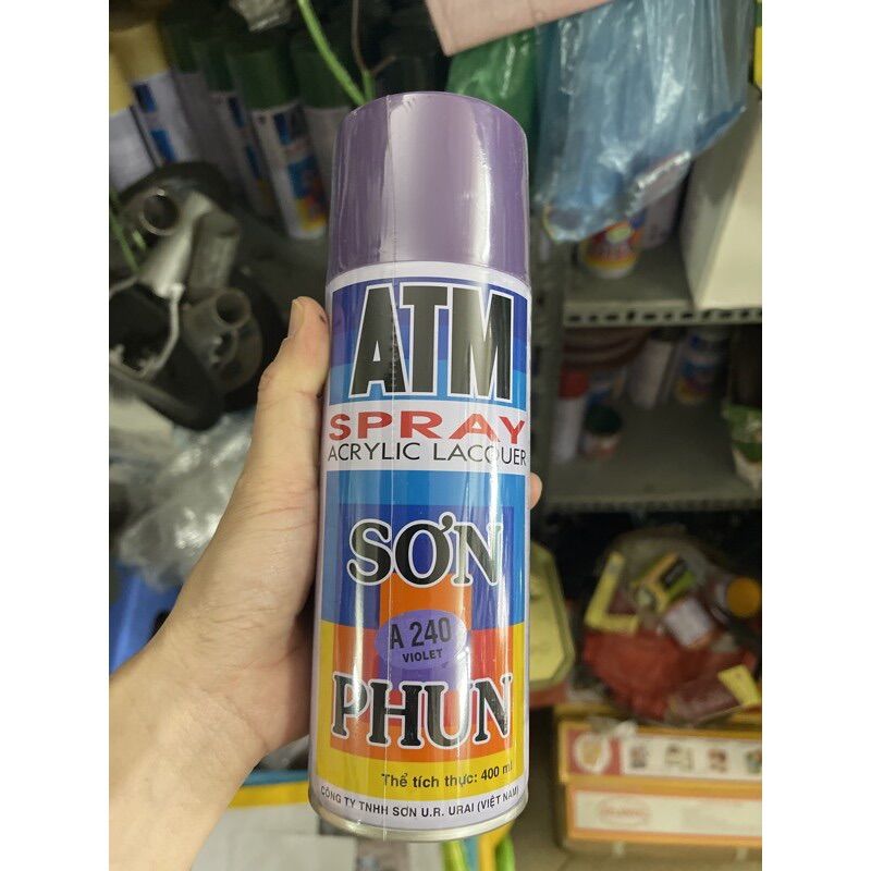 Sơn phun sơn xịt màu tím atm a240