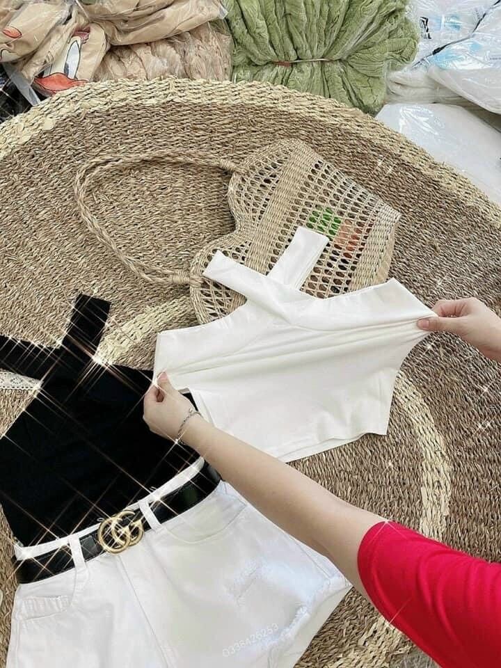 Áo kiểu yếm borip cổ chéo mc5