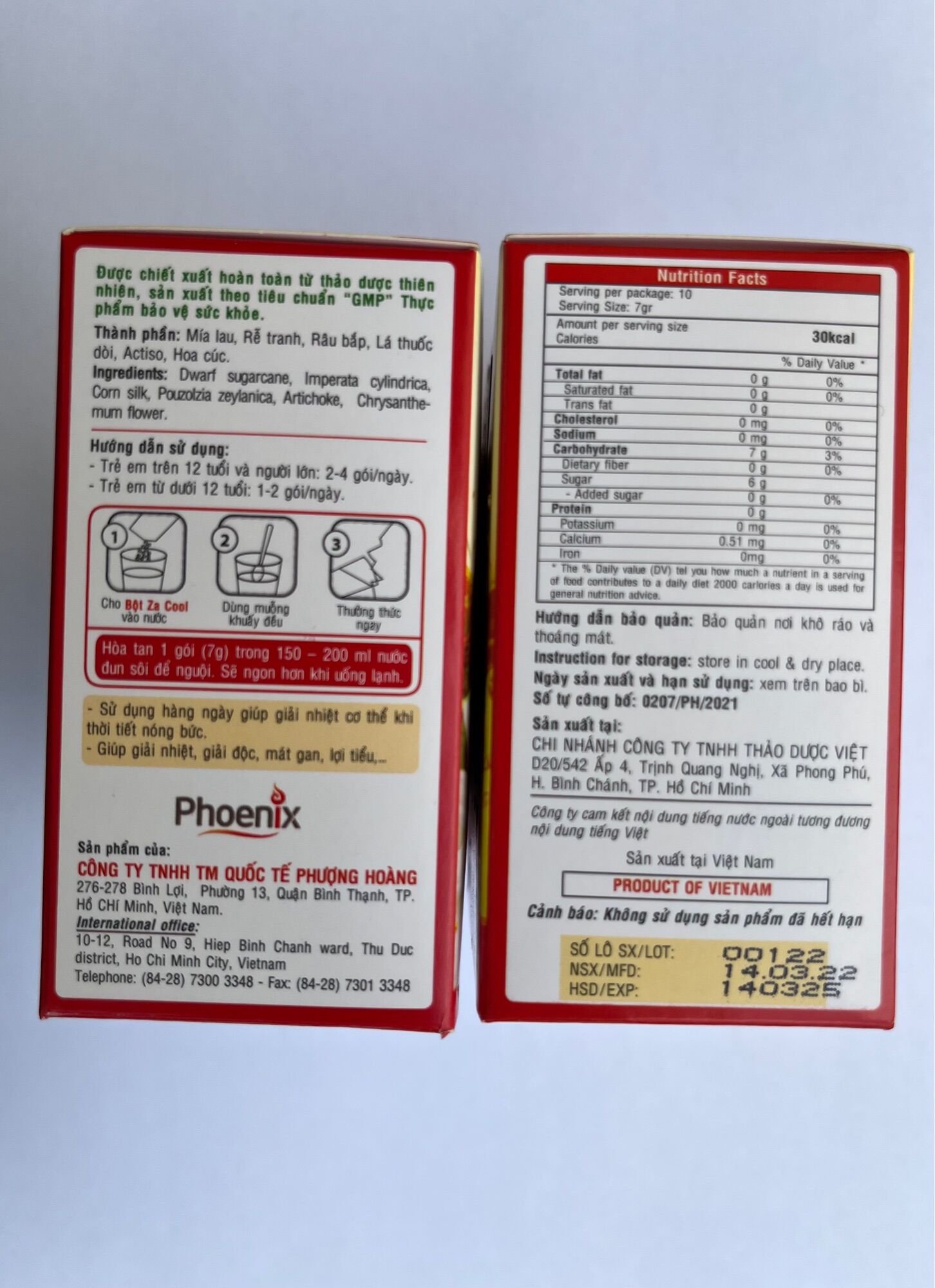 BỘT NƯỚC MÁT ZA COOL 6 VỊ (Sản phẩm Xuất Khẩu)