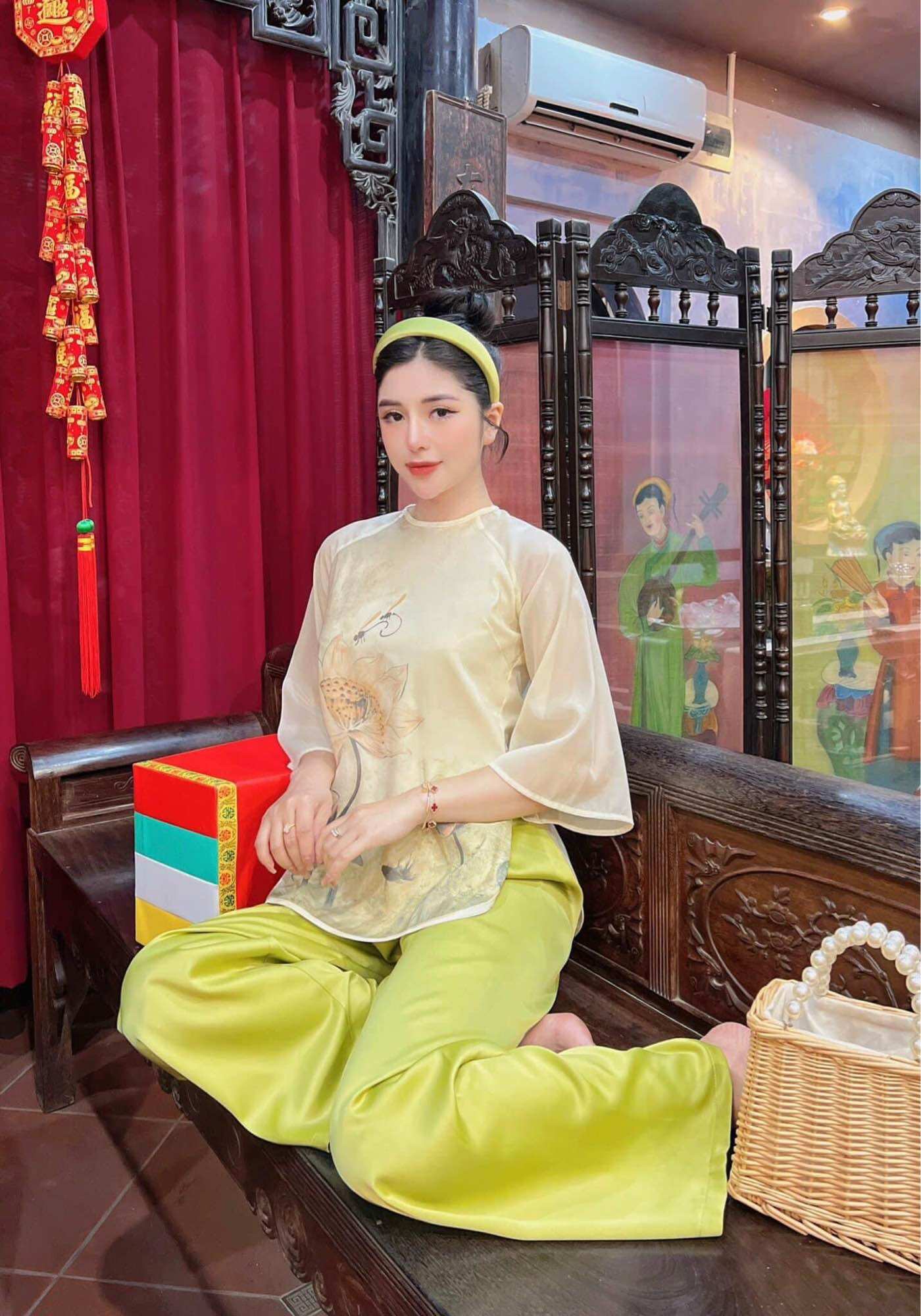 Đồ lam,Bộ lụa nữ,Pháp phục phật tử,Quần áo đi chùa