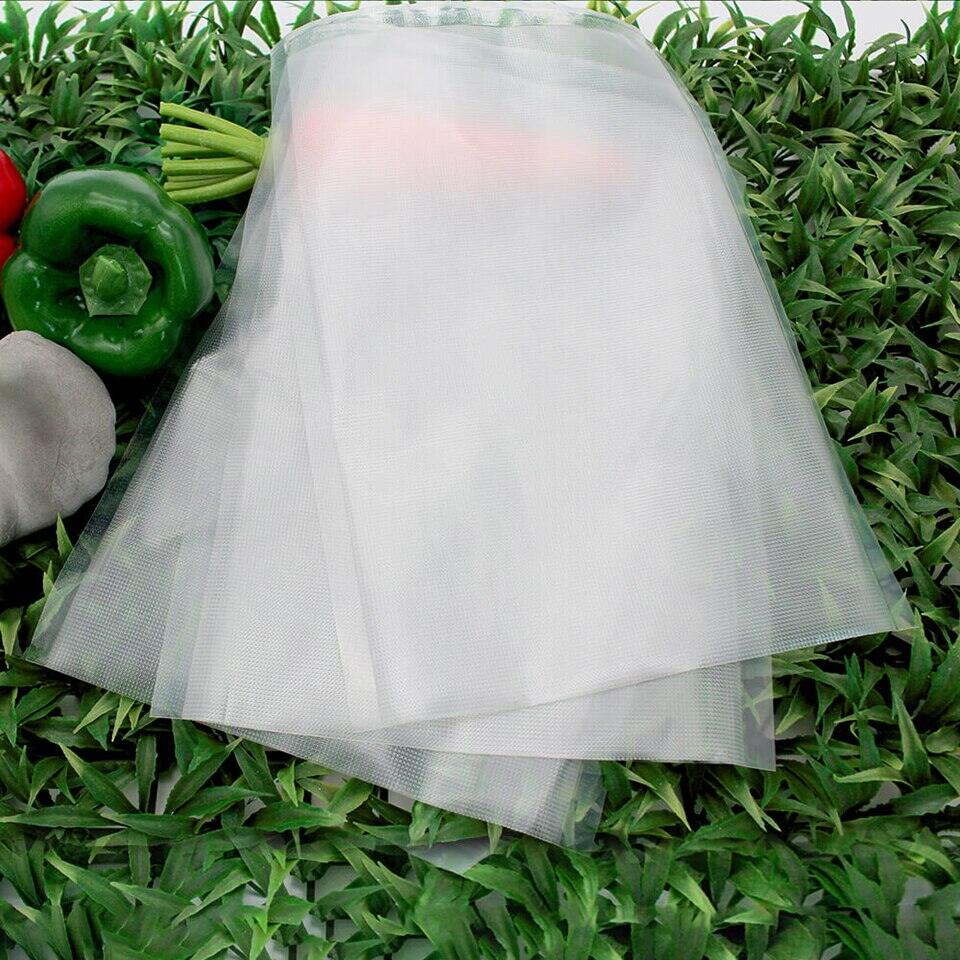 100 túi hút chân không bảo quản thực phẩm 1 mặt trơn 1 mặt nhám - bọc hút chân không pa mặt đủ tất cả loại size