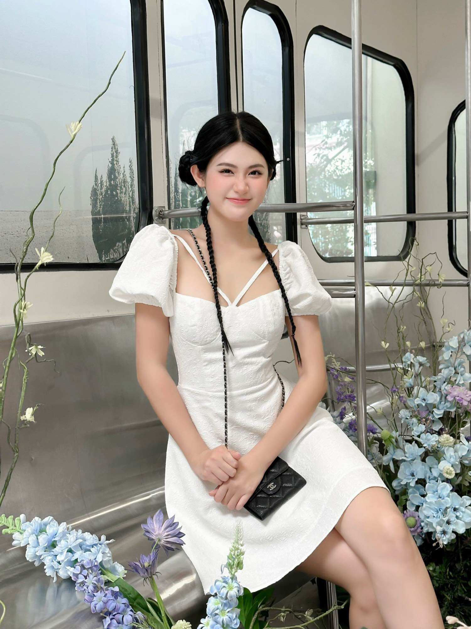 Ceci Cela - Đầm dây đan chéo dáng ngắn Lyn