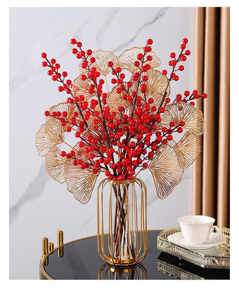 [Hàng sẵn SLL] Set lọ đào đông đỏ trang trí tết
