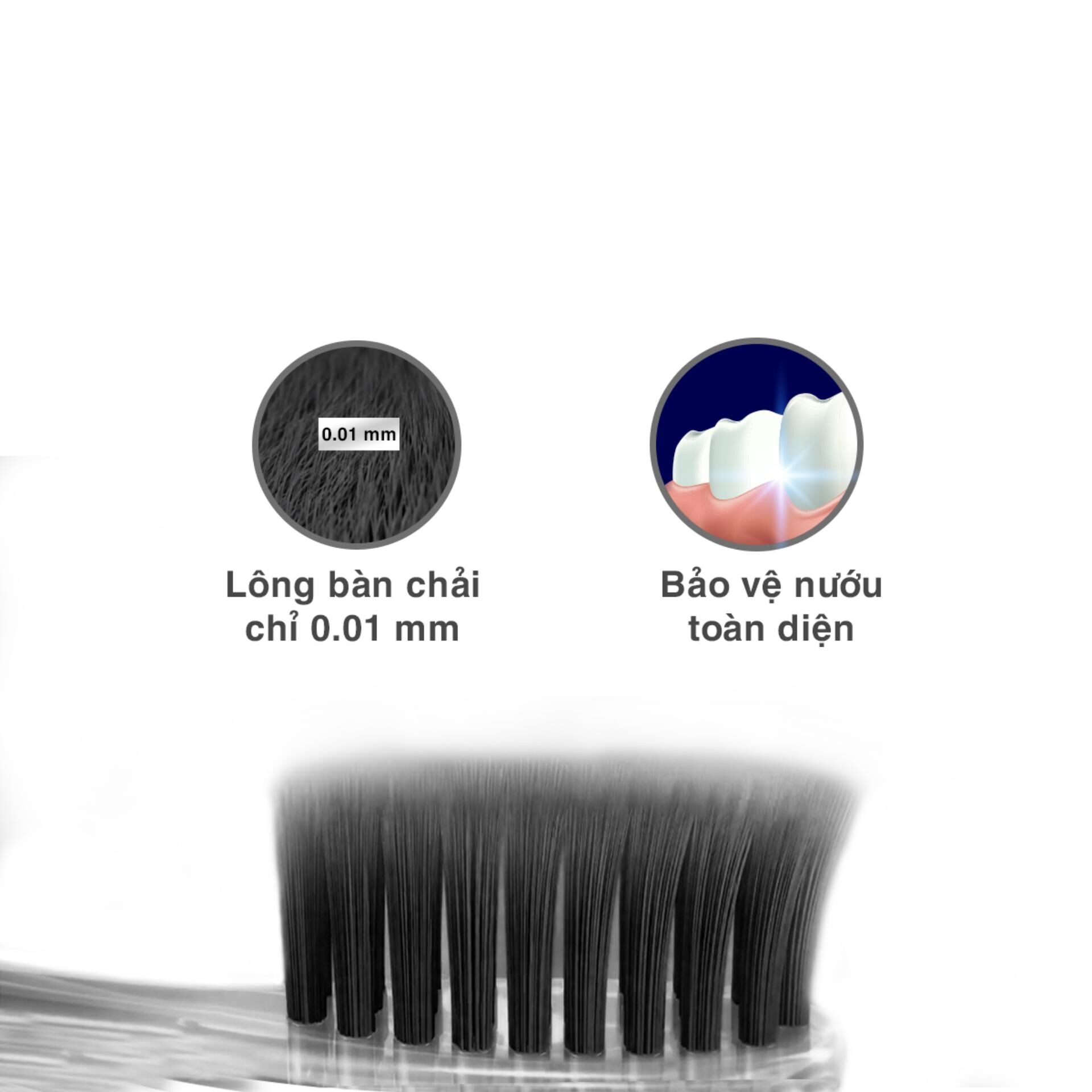 Bàn Chải Đánh Răng ORAL-B 3D White/ 7 Tác Động/ Trà Đen/ Trà Xanh Vỉ 3 Cây/ 5 Cây