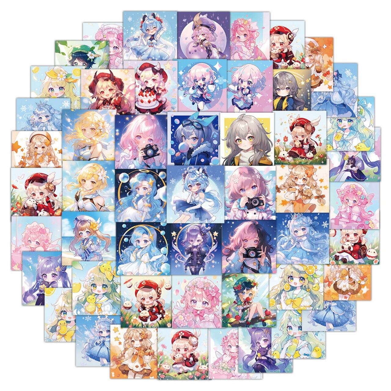 Set 50 miếng sticker hình dán chống nước