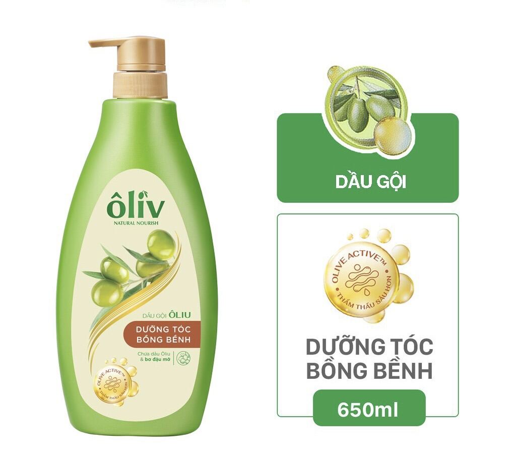 Dầu Gội Ôliv Natural Nourishing Chứa Ôliu và Bơ Đậu Mỡ Dưỡng Tóc Bồng Bềnh