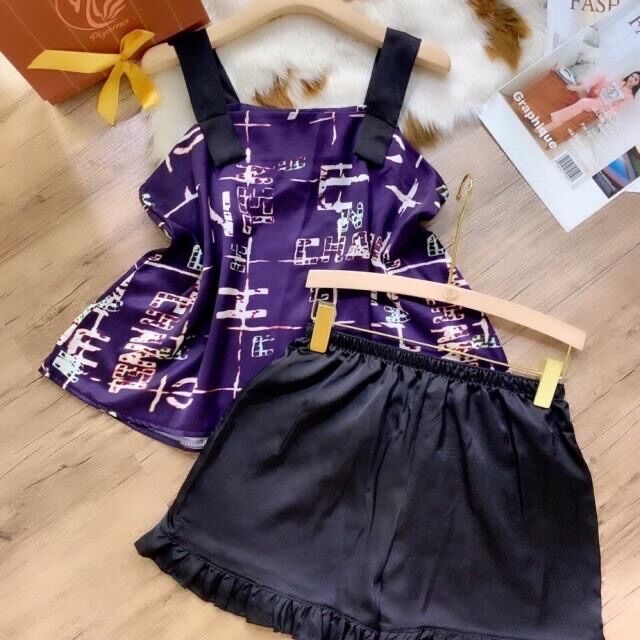 [HCM]BỘ SATIN ĐÙI 2 DÂY MẶC NHÀ SIÊU MÁT