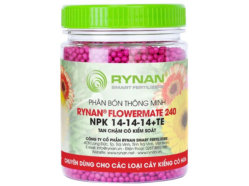 Phân tan chậm Rynan cây kiểng có hoa