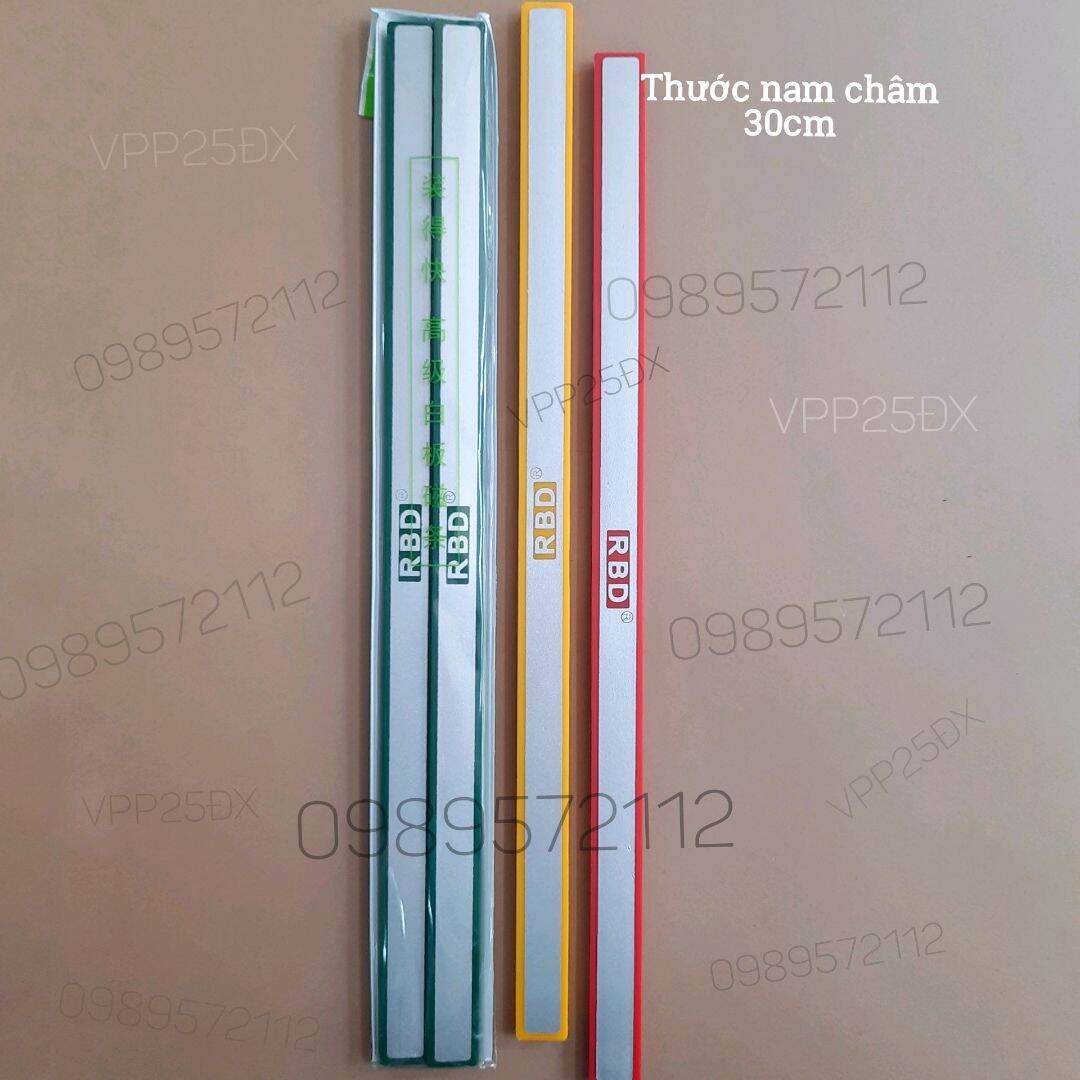 Thước nam châm 20cm,30cm.thước chặn bảng từ (vỉ 2 thanh)