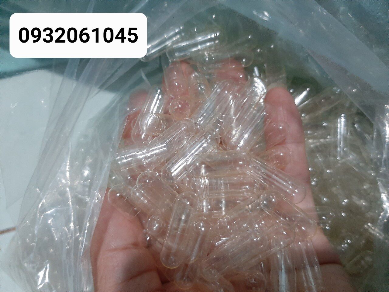 1000 vỏ nang rổng màu trong suốt, size số 0, viên con nhộng rổng