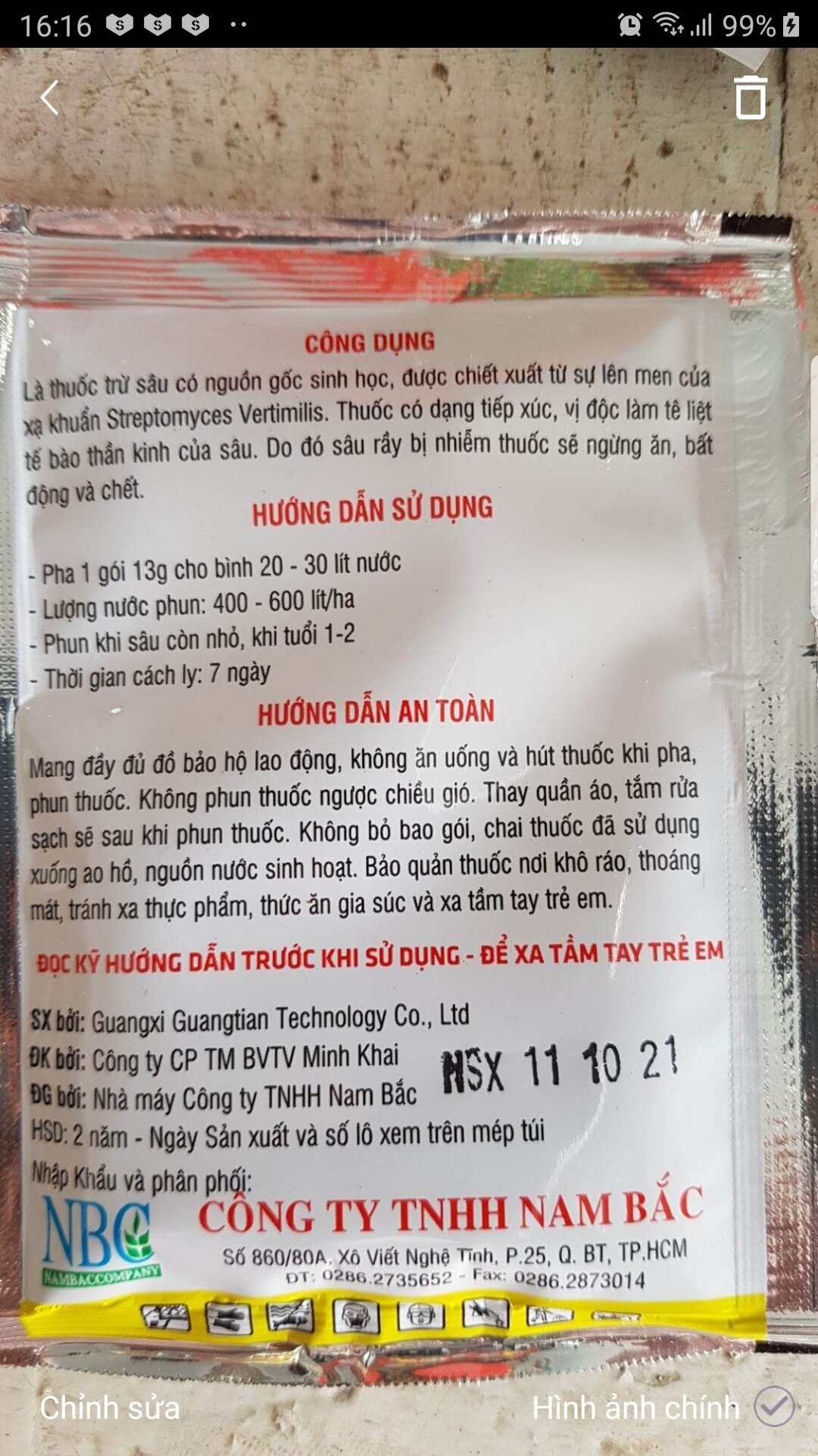 [Combo 10 gói] Thuốc trừ sâu sinh học MIKMIRE hiệu TRÁI CÀ