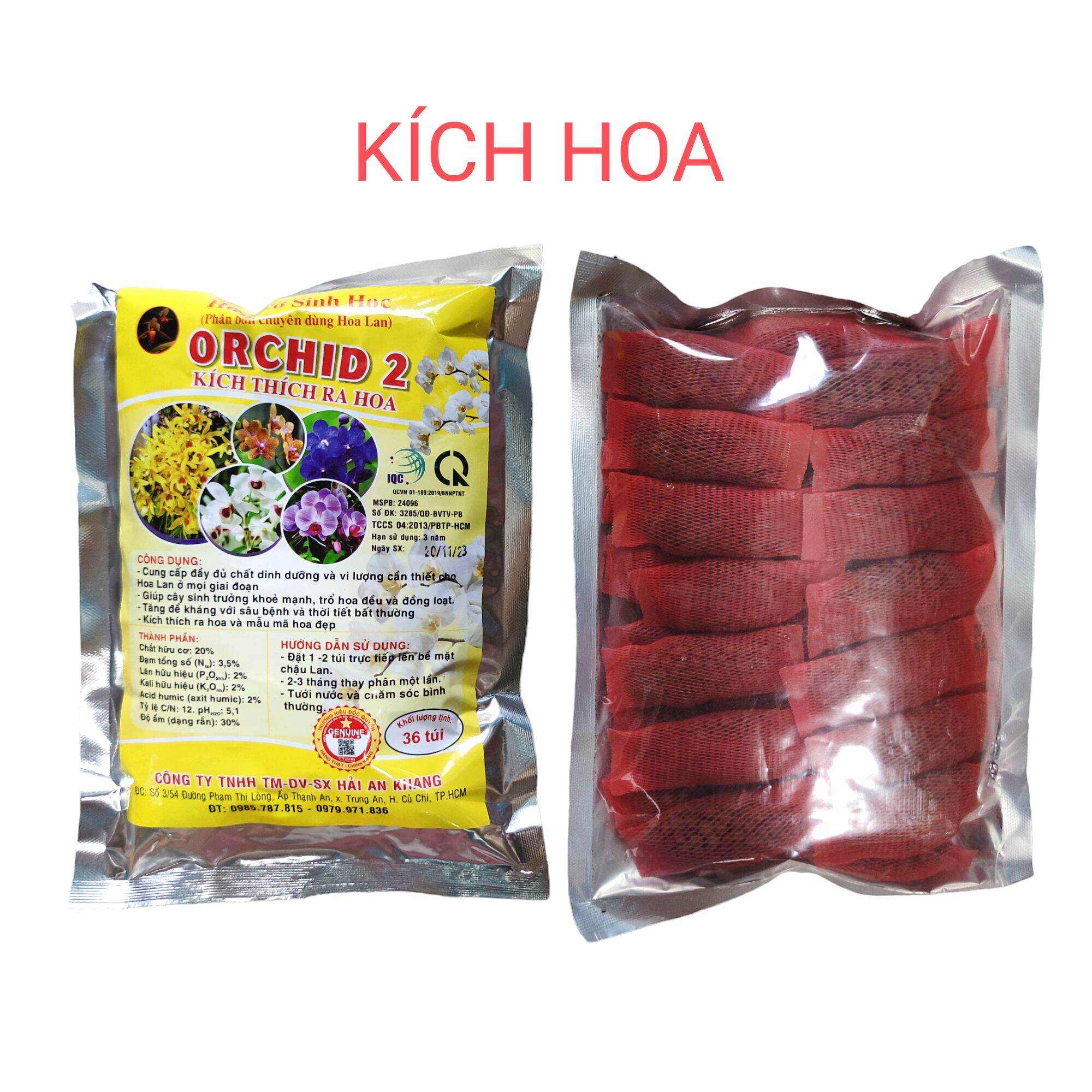 Combo 3 túi phân bón lan orchid 1-2-3 - dưỡng rễ cây kích ra hoa cho phong lan cây kiểng - tan chậm túi lưới