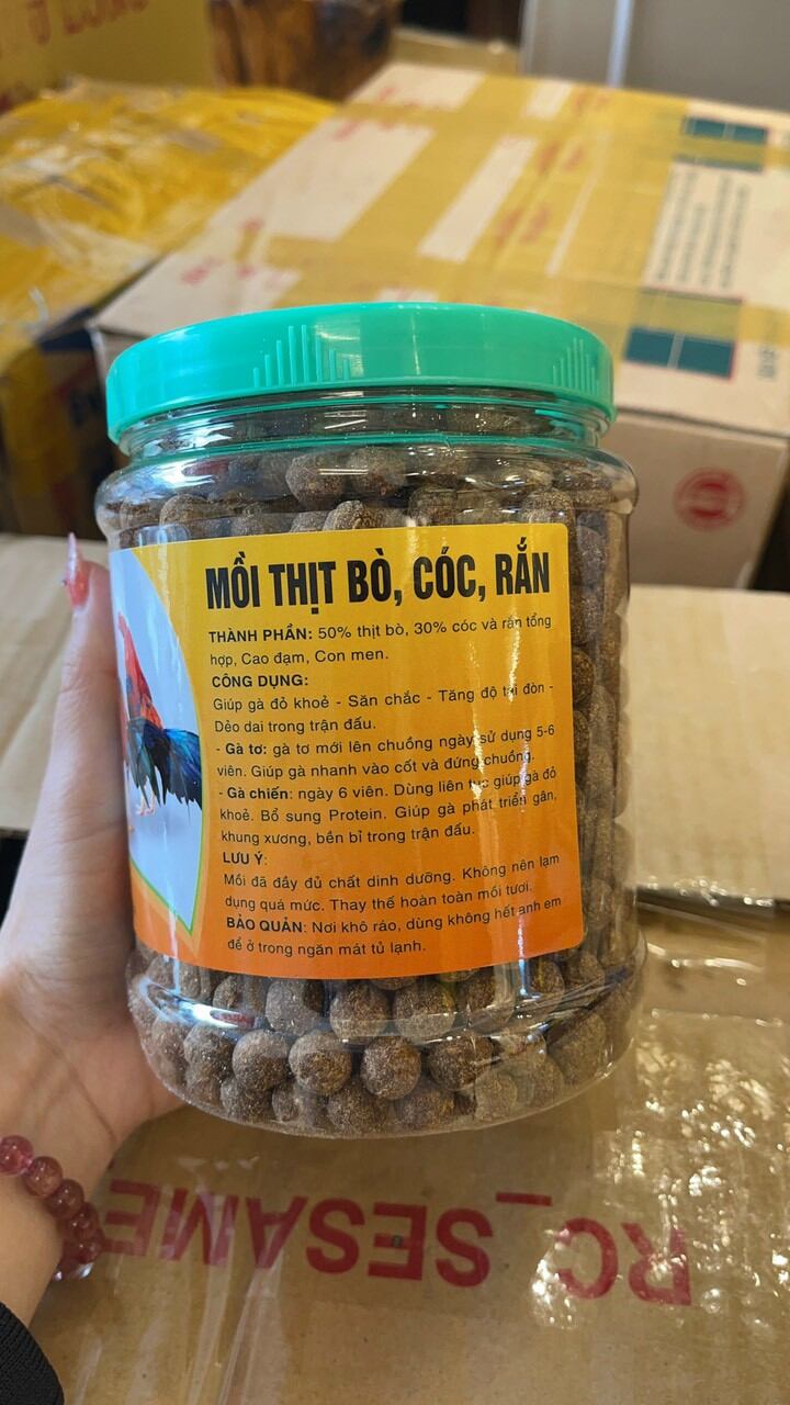 Mồi thit bò cóc rắn dùng cho ga tơ, ga chế đô