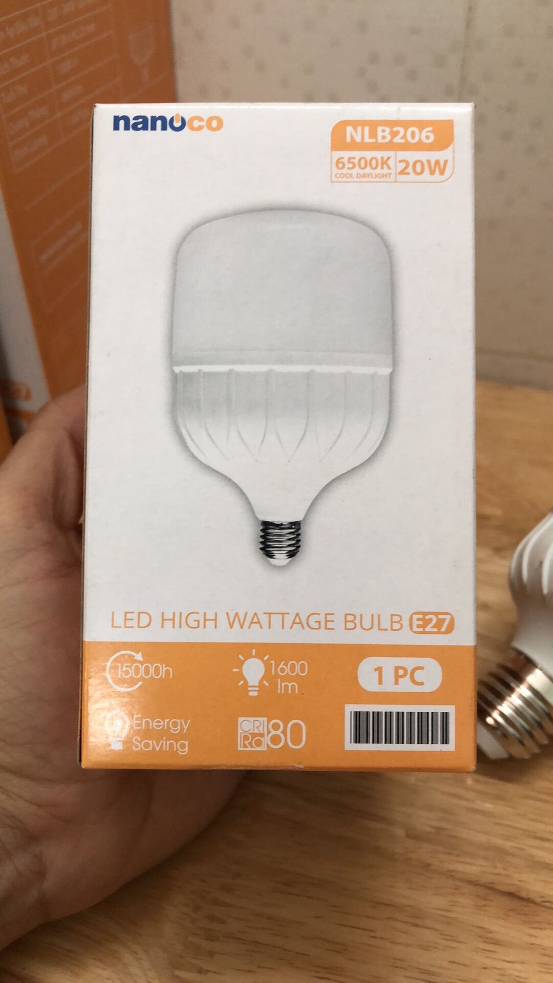 [HCM]bóng 20w led BULB trụ E27 NLB206 nanoco trắng