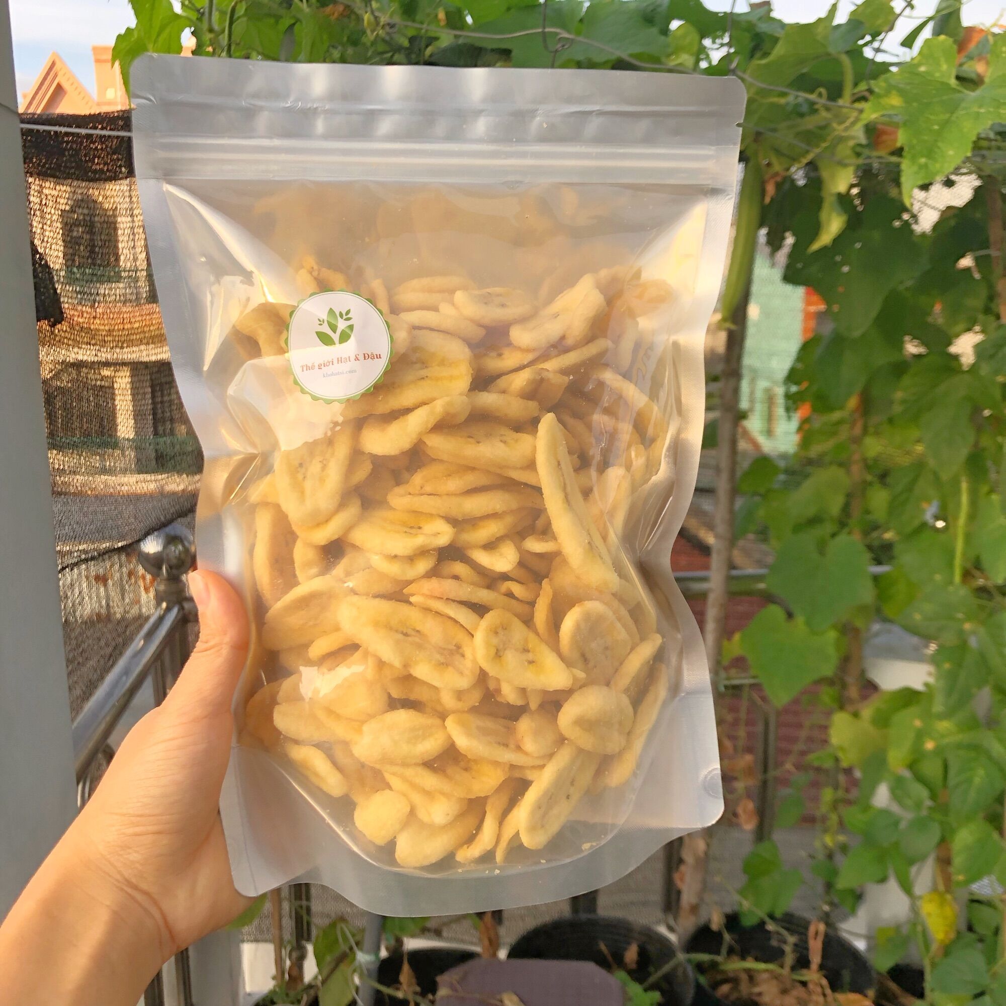 500g chuối sấy giòn nguyên miếng