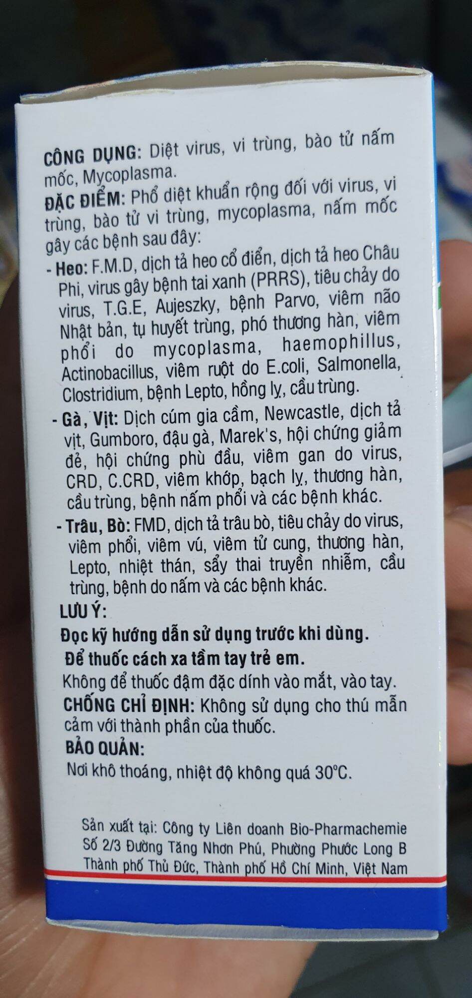 BIOXIDE CHAI 60ml sát trùng chuồng trại