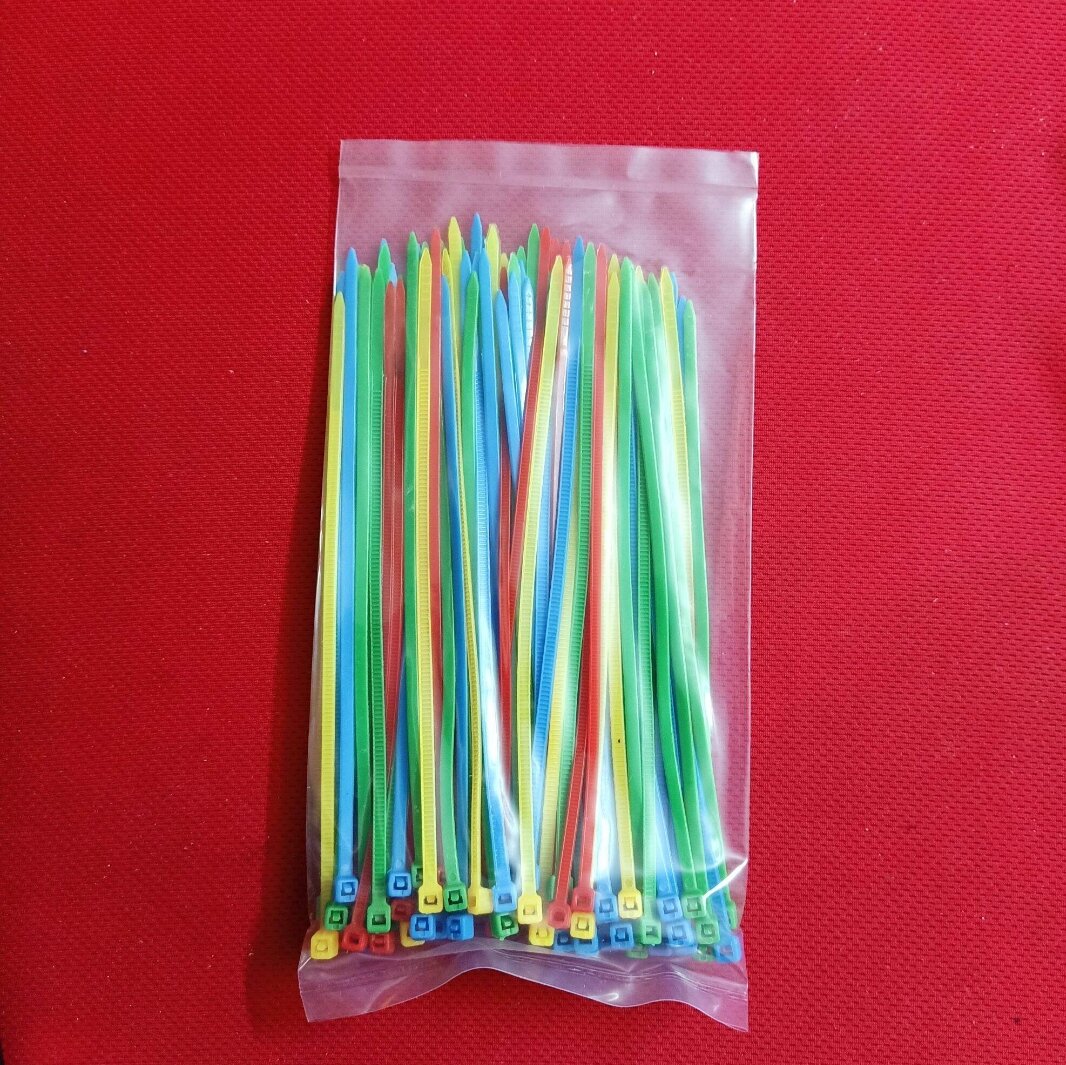 (HCM) Bịch 💯 sợi mix 10 màu dây Rút  4x100 (2.5li x10cm )